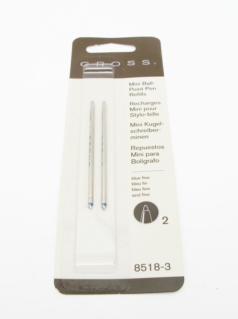ボールペン替芯（Tech3・オートクロスペン・アクセサリーペン・ジャーナルペン用）/2本入
 / F（細字）8518-3 青